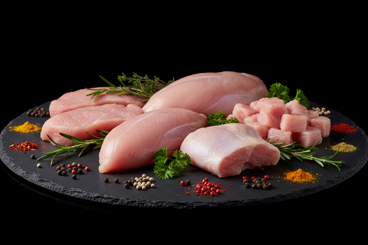 mache das putengeschnetzelte nicht in streifenform sondern in stücken