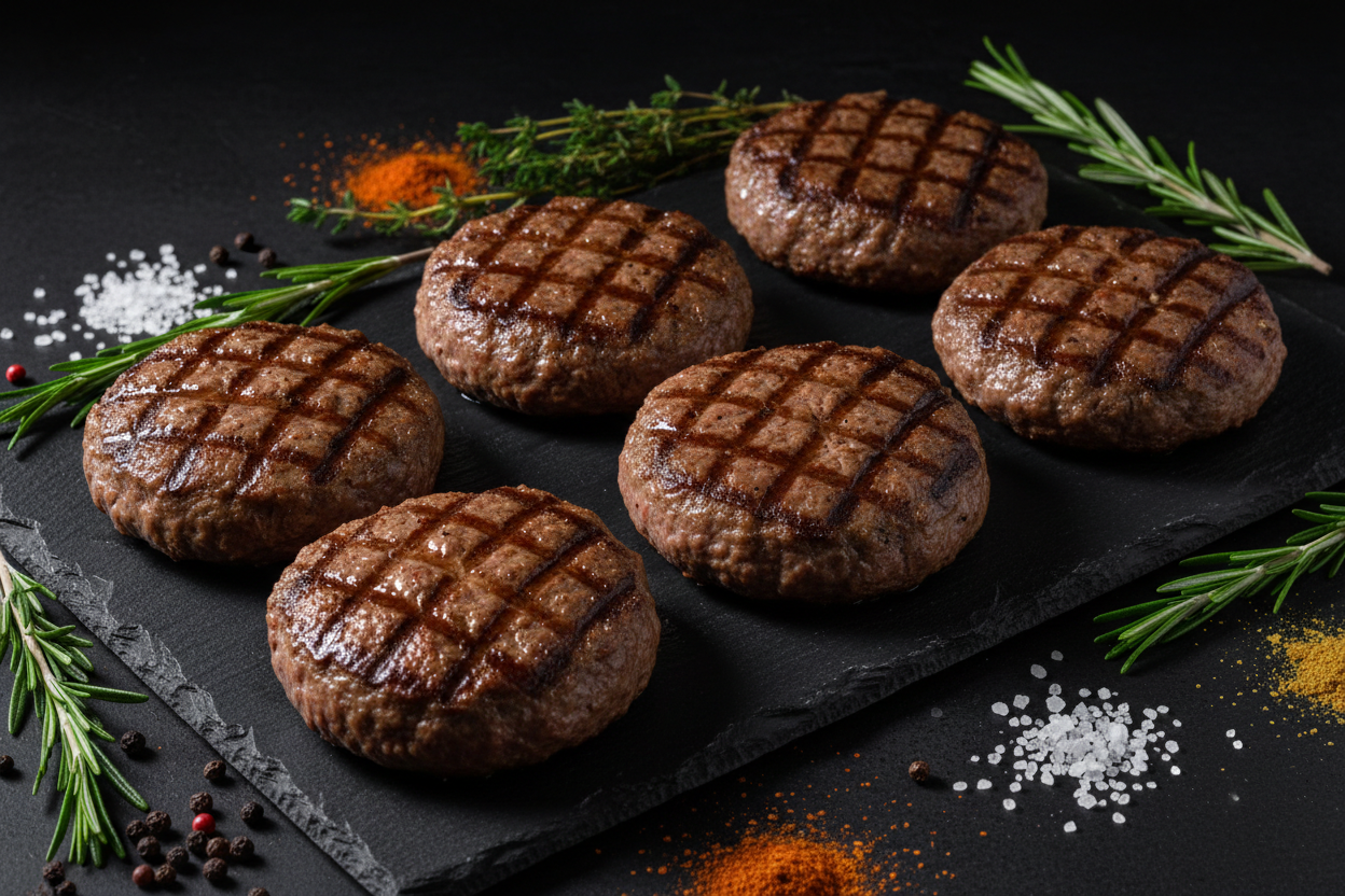 mache die burger nebeneinander und nicht aufeinander. Schön angelrdnet